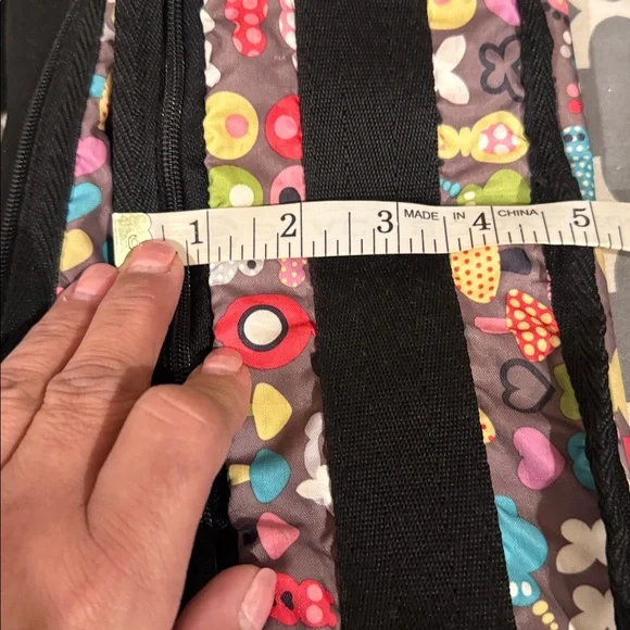 Lesportsac Black Crossbody Bag with Adjustable Strap - Picture 4 of 6